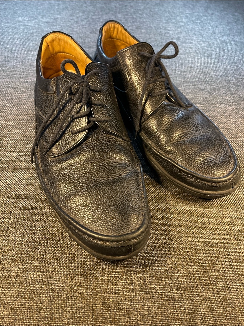 Anatomic Gel Men's Black Leather Lace-Up Oxford Shoes
